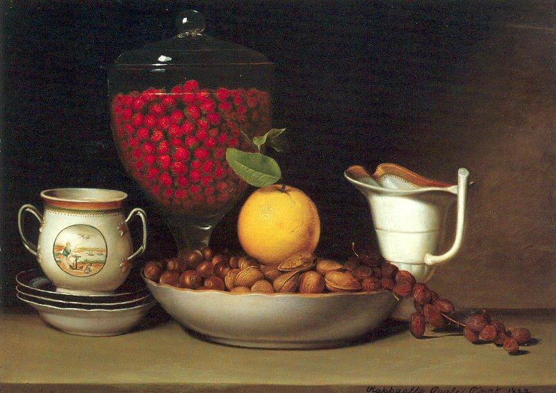 Peale, Raphaelle Still Life: Strawberries Nuts France oil painting art